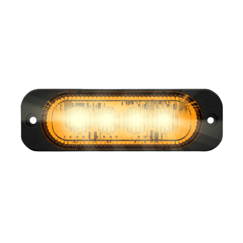 Lampeggiatore a LED | 4 LEDs | 12-24V | ambra