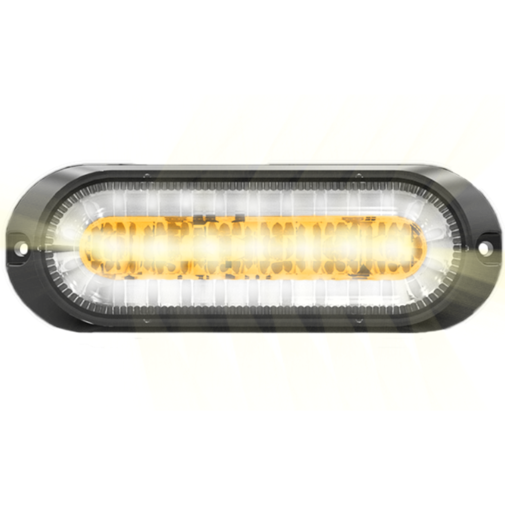 LED Flitser | 6 LEDs + DRL | 12-24V | oranje/wit