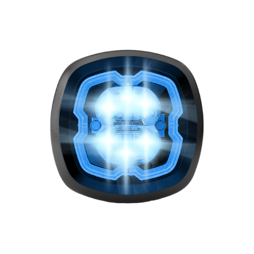 Round flasher | LED | 6 LEDs | 12-24V | blue