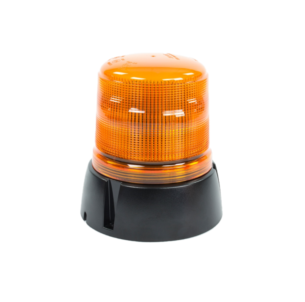 Gyrophare | 15 LEDs | fixation 3 boulons | 12-24V | orange | haut