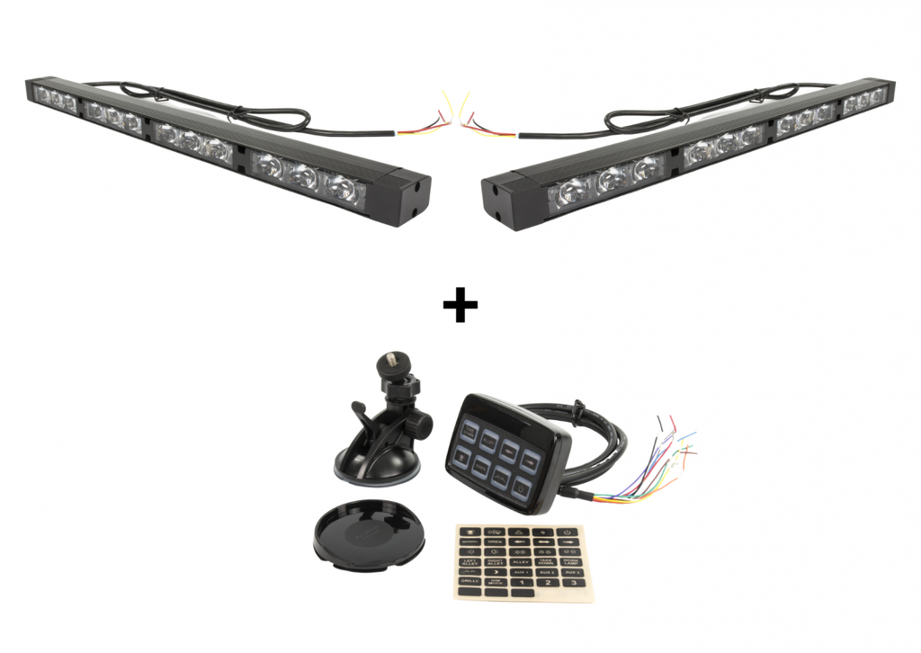 Barra direccional LED | 8 módulos | 12-24V | ámbar