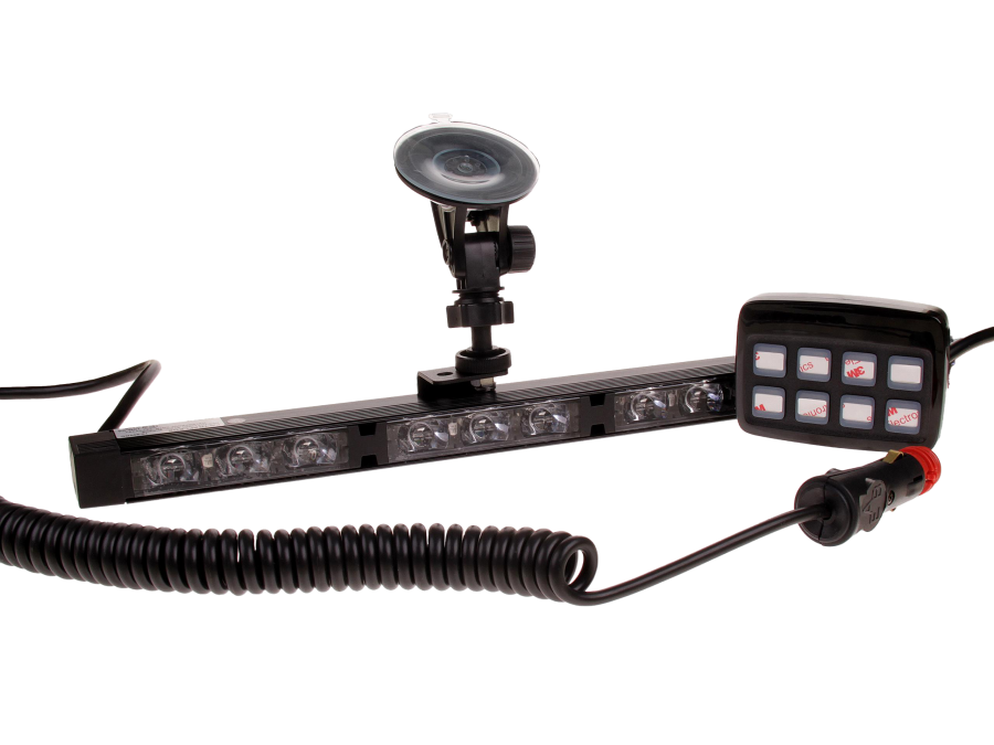 LED-Lauflicht | 6 Module | Saugnäpfe | 12-24V | gelb