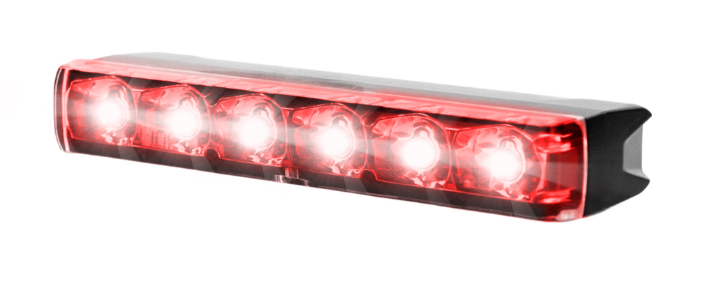 Flitser | LED | 6 LEDs | 12-24V | rood
