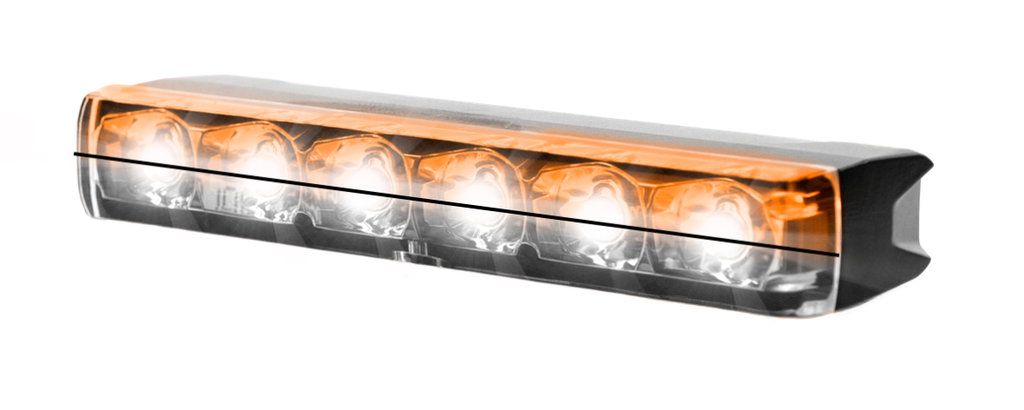 Flitser | LED | 6 LEDs | 12-24V | oranje/wit