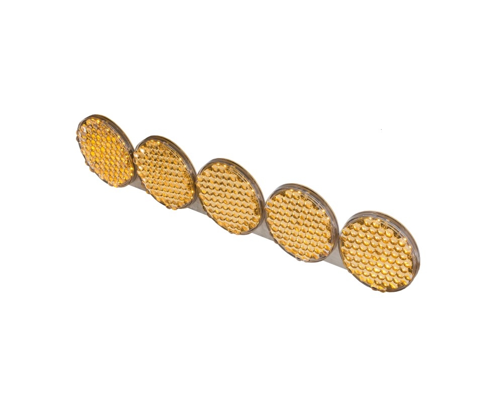 Barra direccional LED | 5 módulos | dia 200 mm | 12V | ámbar