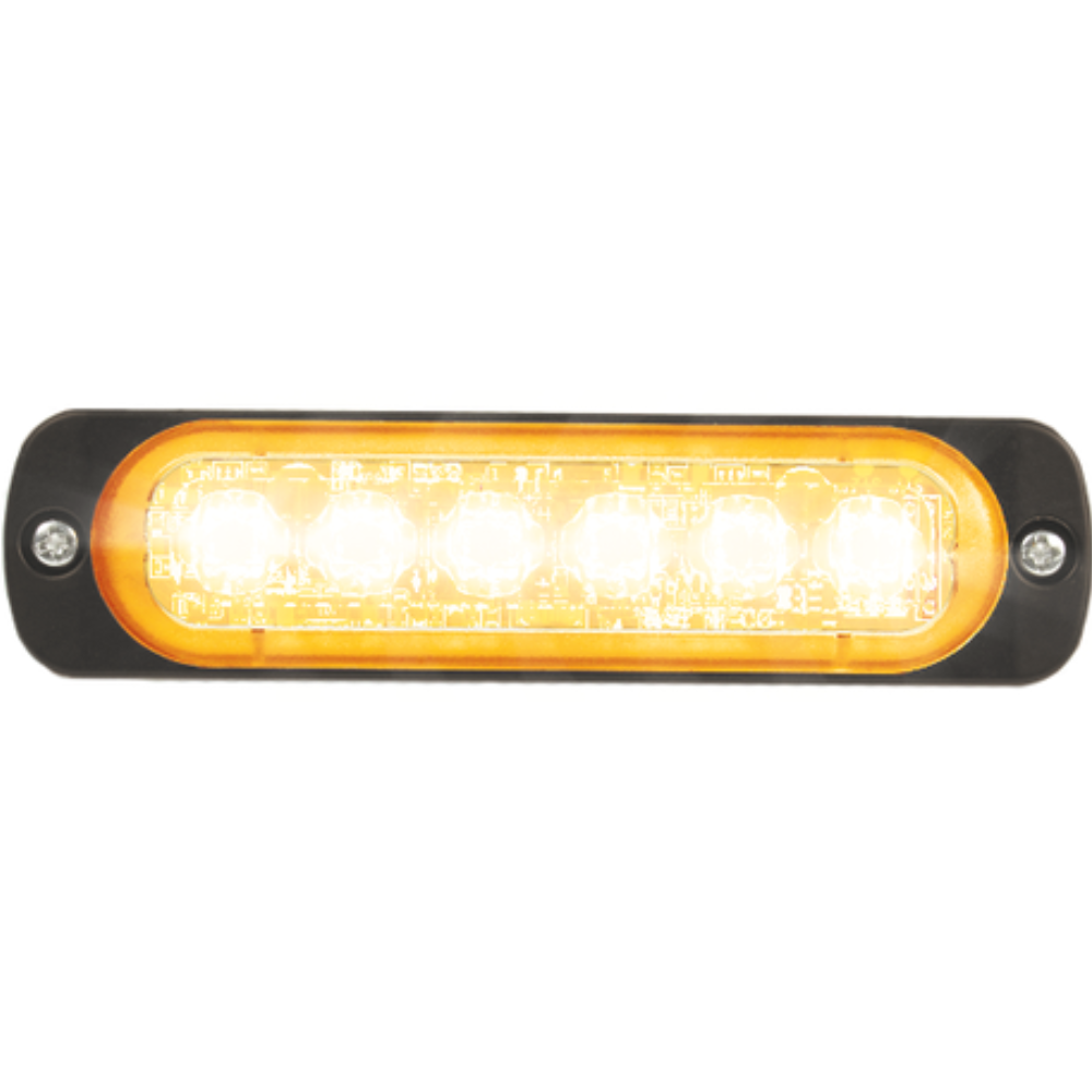 LED Flitser | 6 LEDs | 12-24V | oranje | R65 klasse 1