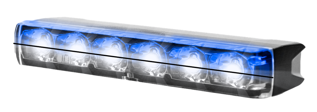 Flitser | LED | 6 LEDs | 12-24V | blauw/wit