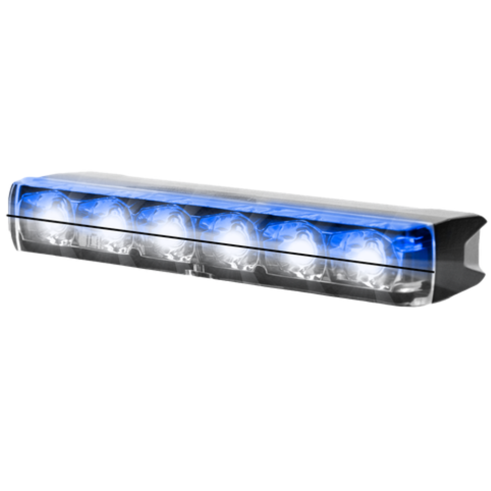 LED Flitser | 2x3 LEDs | 12-24V | blauw/wit
