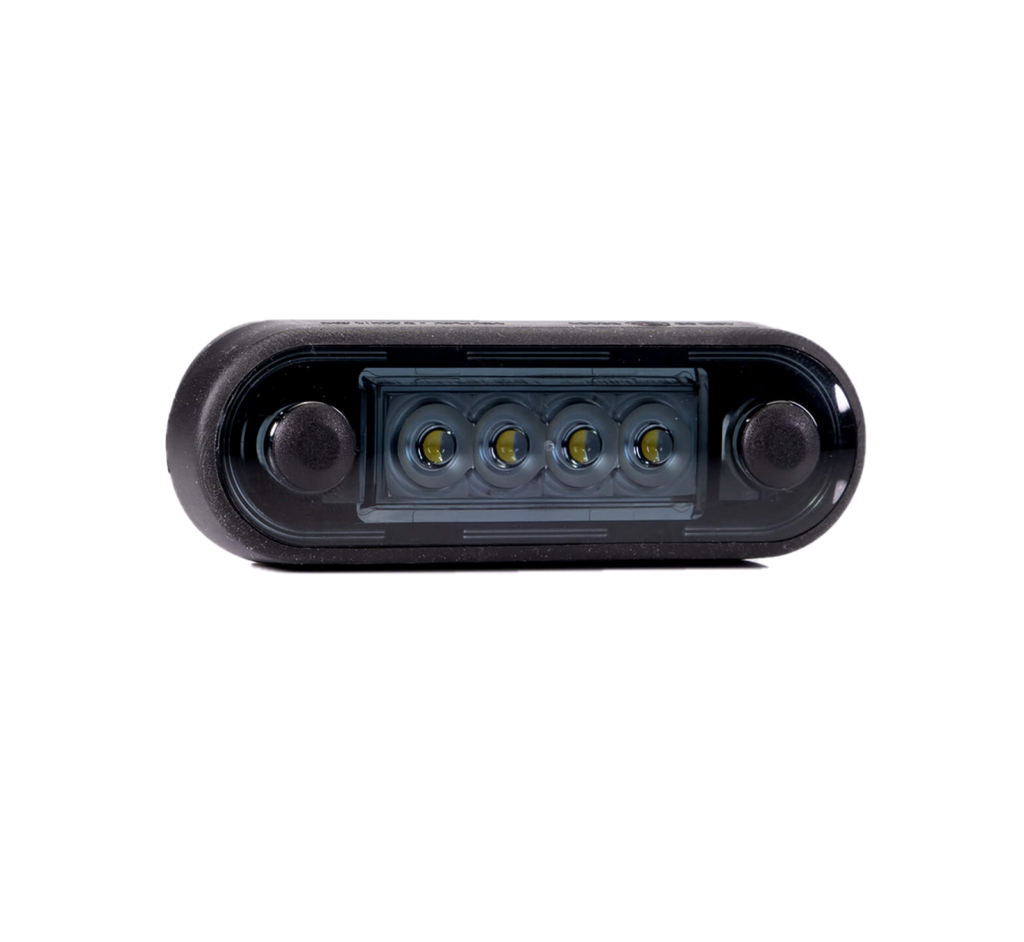 Luz de posición LED | 4 LEDs | 12-24V | rojo | oscuro/ahumado