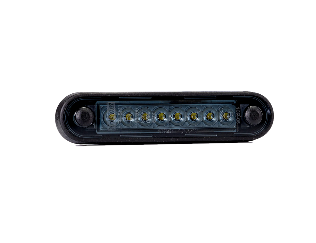 LED marker light | 8 LEDs |  12-24V | white | dark/smoked