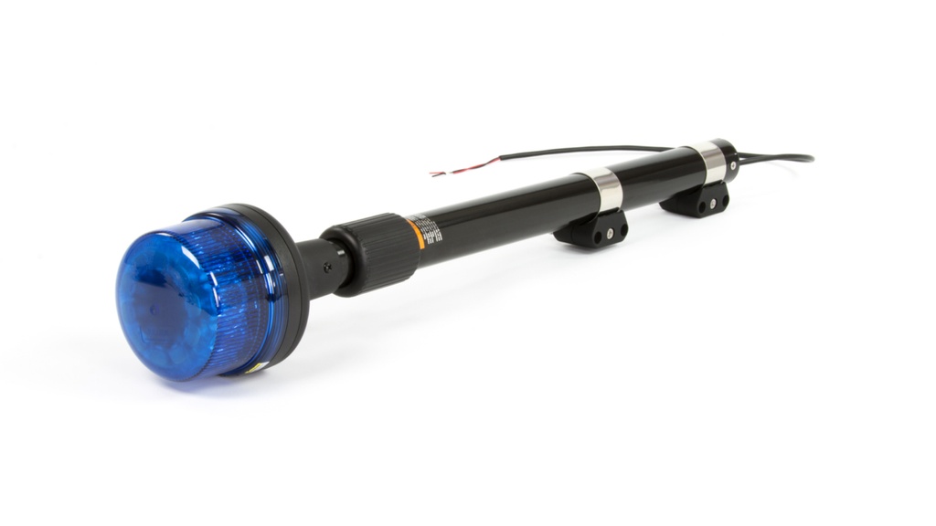 LED flitslicht | blauw | telescopische paal voor moto