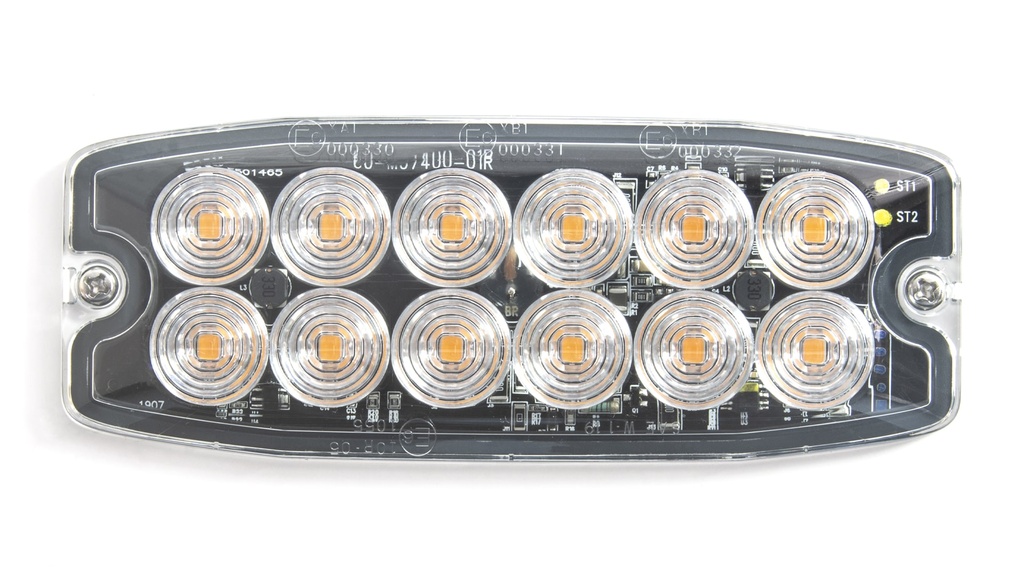 Flitser | LED | 12 LEDs | 12-24V | rood