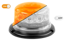 Gyrophare | LED | fixation 3 boulons | 12-24V | lentille transparente | orange