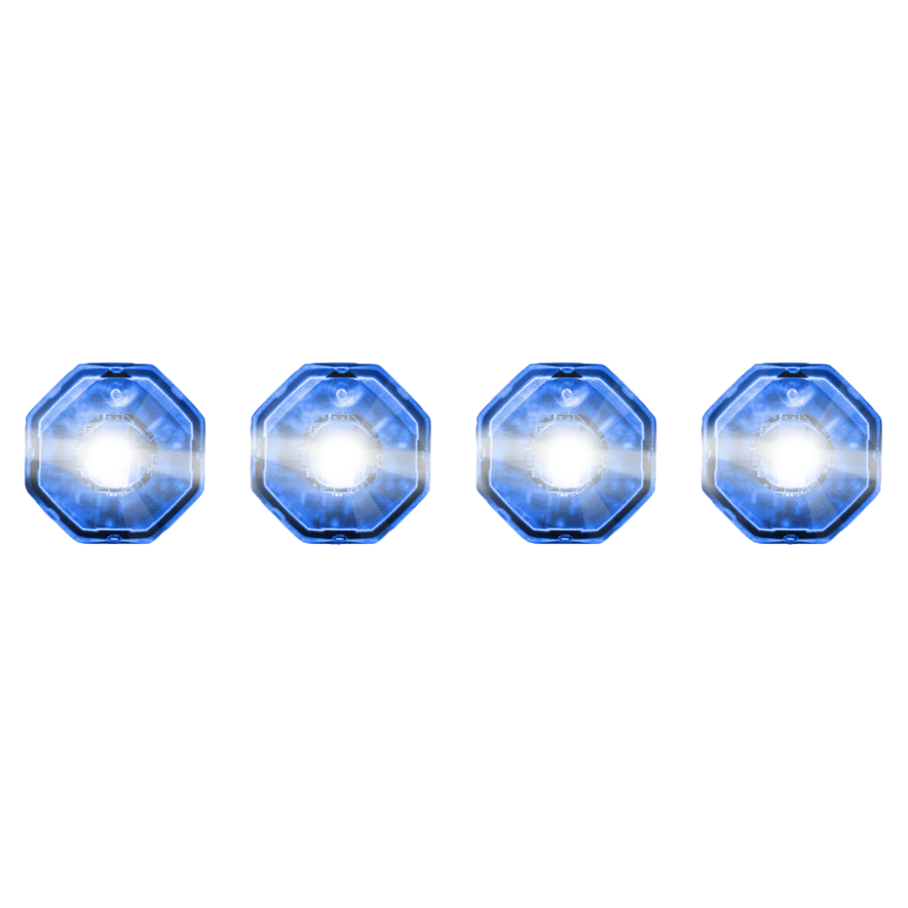 Button-light | LED | jeu de 4 | 12-24V | bleu