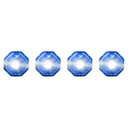 Button-light | LED | set of 4 | 12-24V | blue