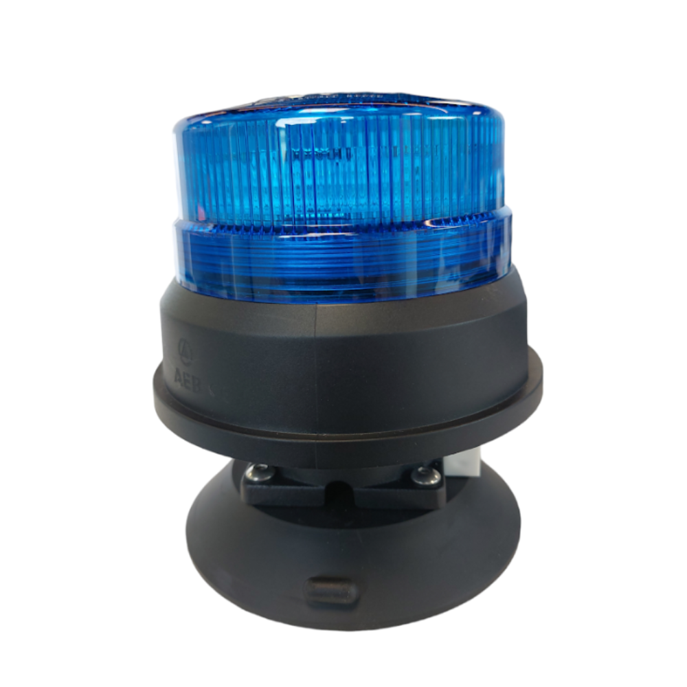 Lampeggiatore LED | blu | pompa a vuoto | a batteria