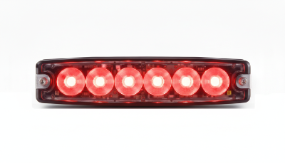 LED Flitser | 6 LEDs | 12-24V | rood