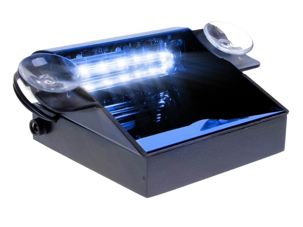 Feu flash dashboard | LED | 6 LEDs | battérie | bleu