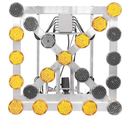 Roof signalisation panel | Ø 15cm | fold-up | 12V | amber