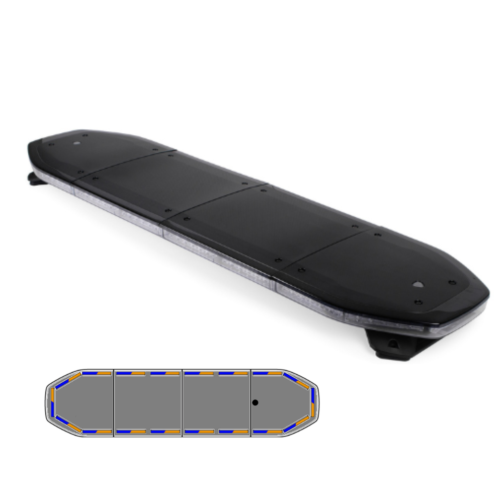 Raiden LED lightbar | 122 cm | blue/amber
