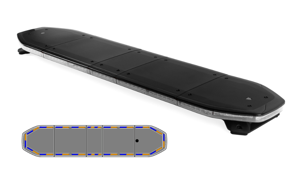 Barra de luces LED Raiden | 137 cm | azul/ámbar 