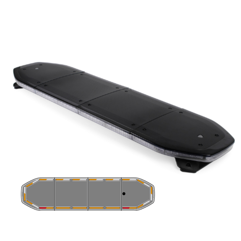 RAIDEN LED Lichtbalken | 122 cm | full option | gelb 