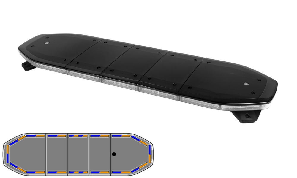 Raiden LED lichtbalk | 106 cm | blauw/oranje 