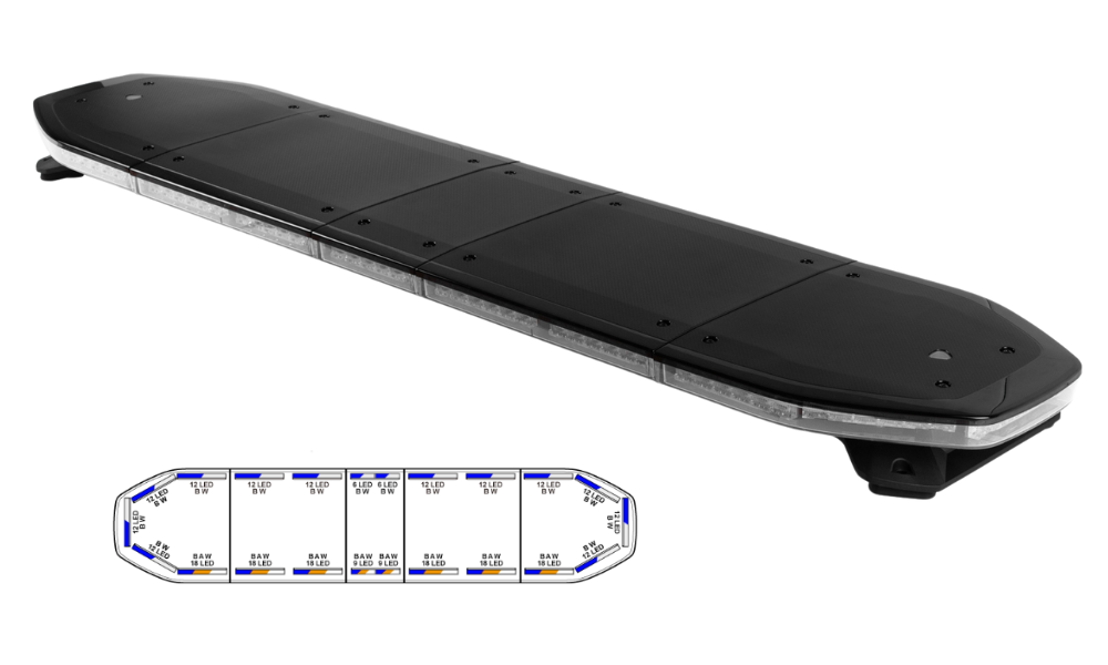 Barra de luces LED Raiden | 137 cm | opción completa | azul/blanco