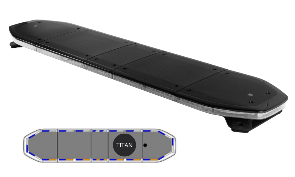 Raiden Barra di segnalazione a LED  | 137 cm | full option + luce di ricerca | blu