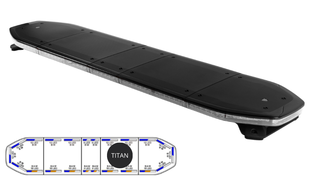 Raiden LED lightbar | 137 cm | full option + search light | blue/white