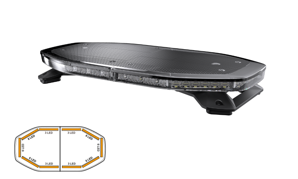 Raiden LED lightbar | 61 cm | roof conn. | amber