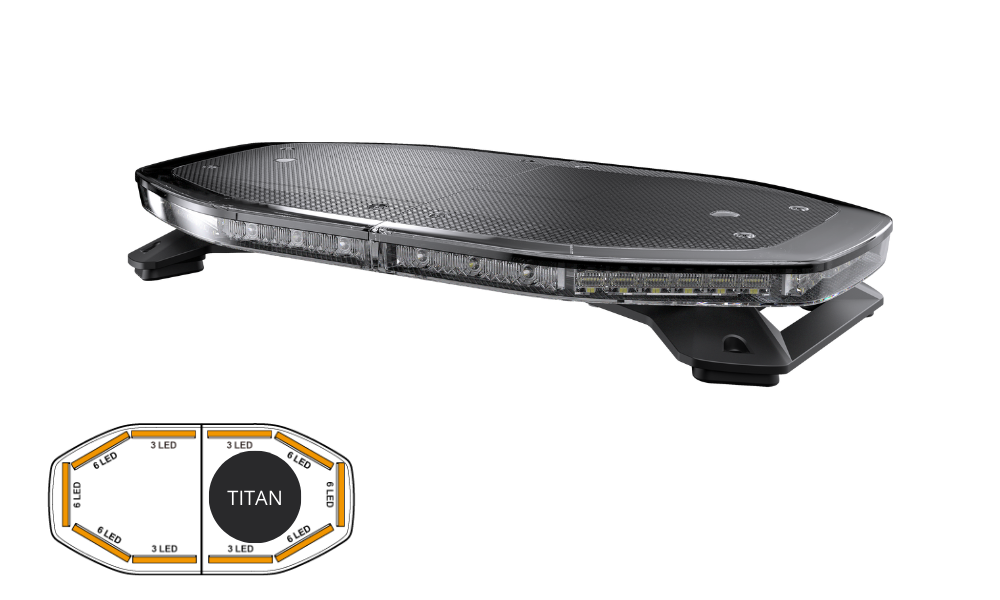 Raiden LED lightbar | 61 cm | search light | roof conn. | amber