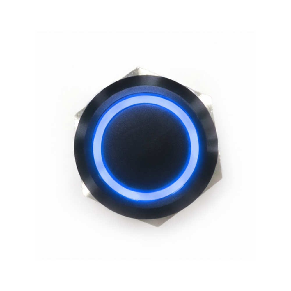 Push button | 12mm | latching | blue