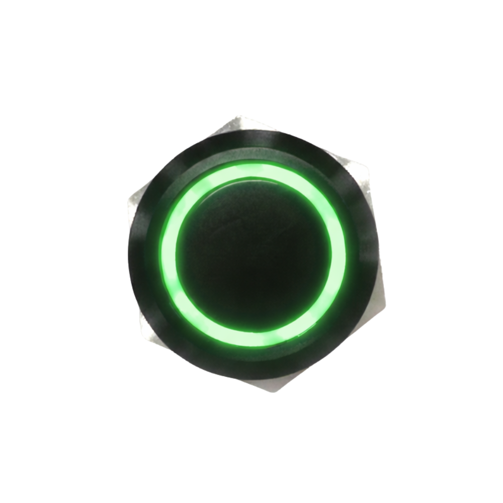 Bouton poussoir | 12mm | latching | vert