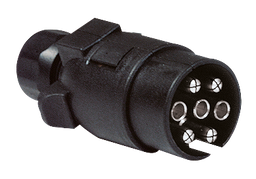 [120/12 INOX] 7 polige stekker | PVC | 12V | inox contacten