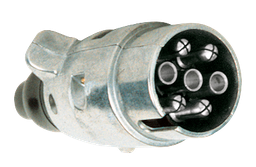 [122/12-INOX] 7 polige stekker | ALU | 12V | inox contacten