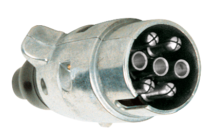 [122/12-INOX] Enchufe de 7 polos | ALU | 12V | contactos de acero inoxidable
