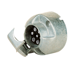 [123/12-INOX] 7 polige stekkerdoos | ALU | 12V | inox contacten