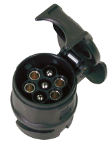 [128/12] Adapter | 13P/7P | PVC | 12V | inox contacten