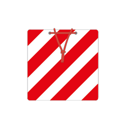 [12NEW] Paneel voor uitstekende lading | rood/wit | 280x280 mm