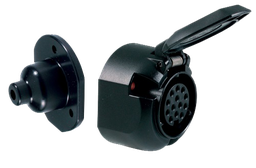[130/12-INOX] 13 polige stekkerdoos | PVC | 12V | inox contacten