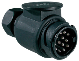 [131/12-INOX] 13 polige stekker | PVC | 12V | inox contacten