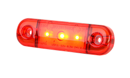 [201-DV-RO] LED markeerverlichting | 3 LEDs | 12-24V | rood