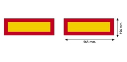 [3094.20000-A] Sticker for trailer | red/yellow | 2 pieces | 565x196 mm