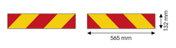 [3095.20000-A] Zelfklever voor vrachtwagen | rood/geel | 2 stuks | 565x132 mm