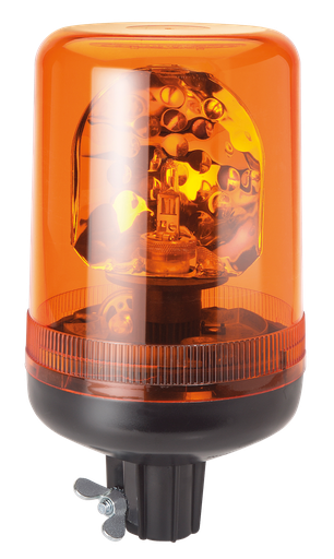 [59012O] Gyrophare | fixation sur tube | 12V | orange