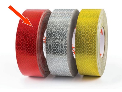[70801-RO] Reflecterende tape voor dekzeilen | rood