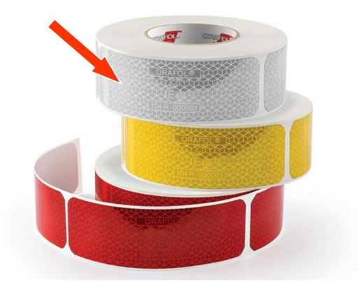 [71001-CR] Reflecterende tape voor tanks | wit