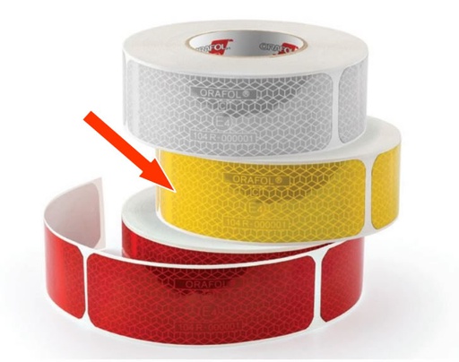 [71001-OR] Reflecterende tape voor  tanks | geel