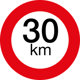 [75/30-A] Snelheidsplaat | rond | 30 km